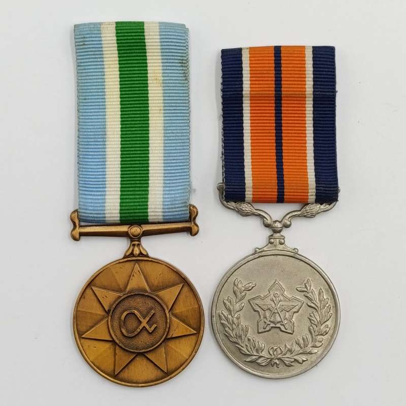 Pair of SADF General Service and Unitas medals