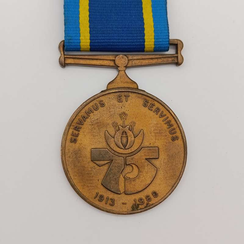 SA Police 75 Year medal issued to 234484T.A.R Constable FPH de Beer
