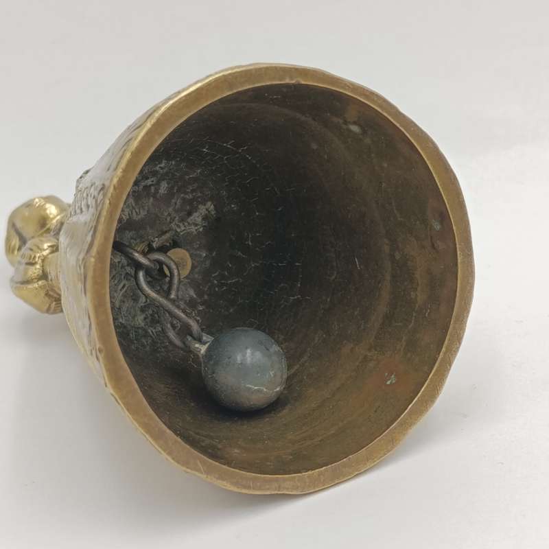 Vintage Brass Bell Lady with dress