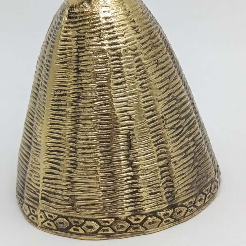 Vintage Brass Bell Lady with dress