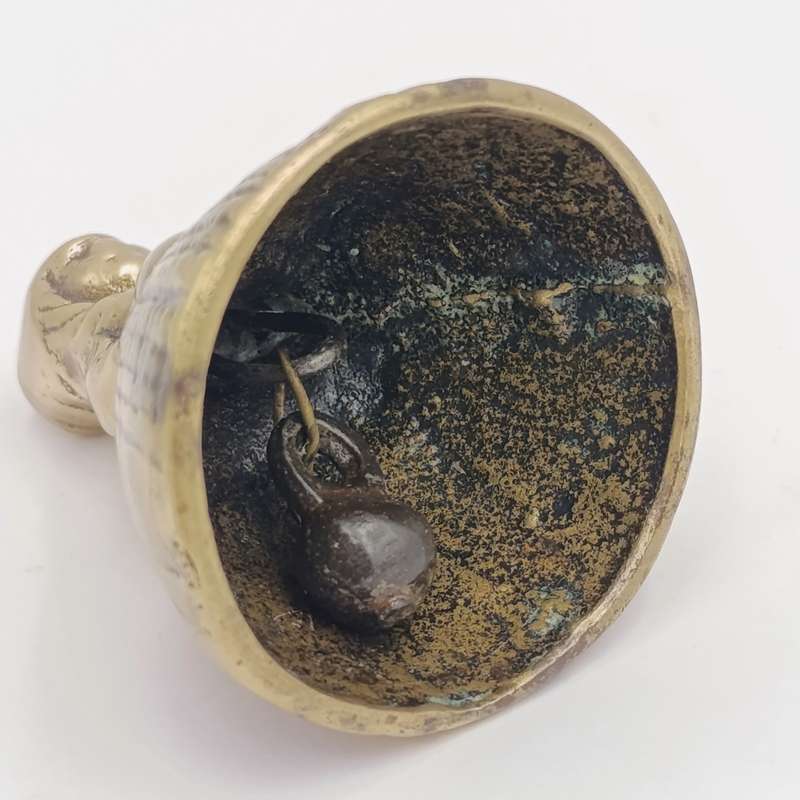 Vintage Brass Bell Lady with dress
