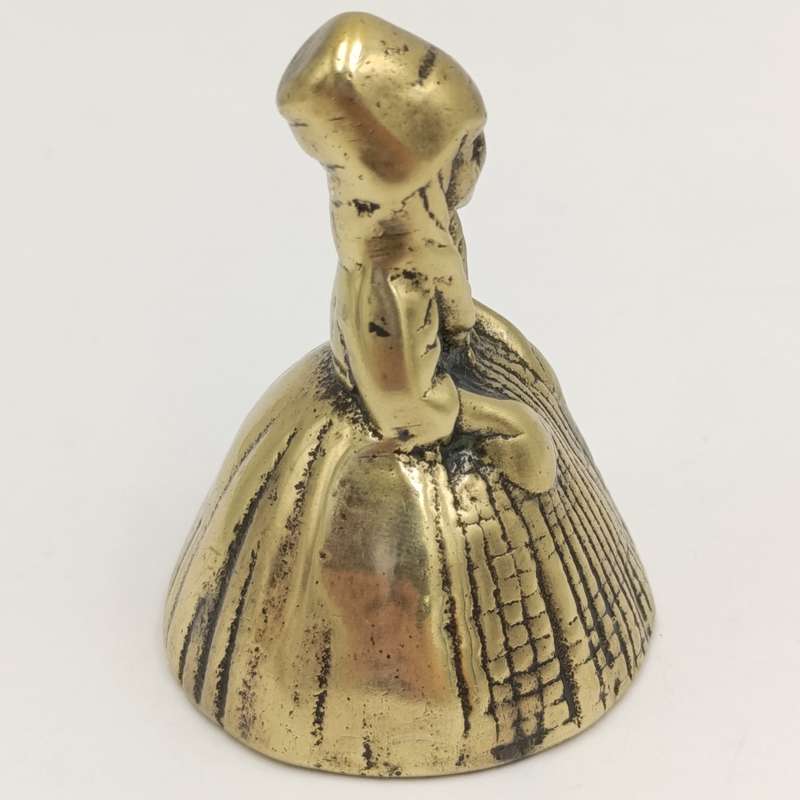 Vintage Brass Bell Lady with dress