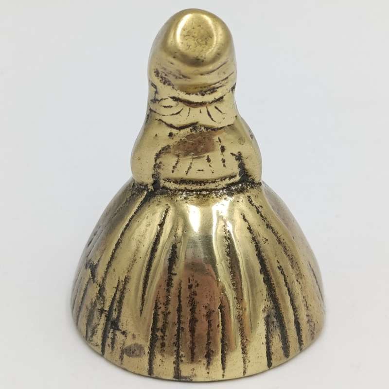 Vintage Brass Bell Lady with dress