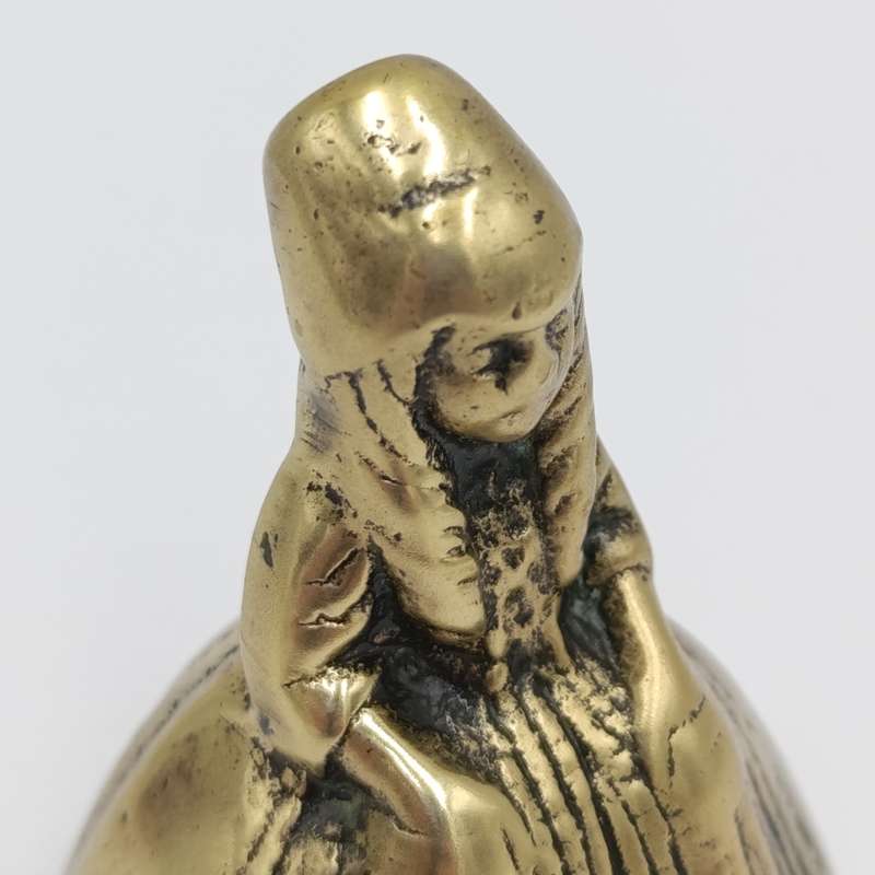 Vintage Brass Bell Lady with dress