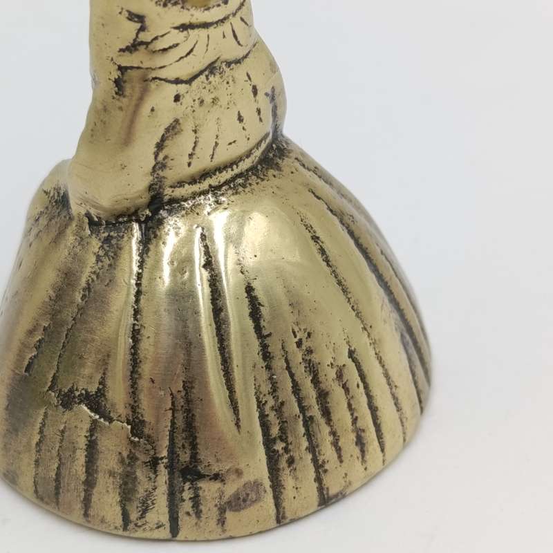 Vintage Brass Bell Lady with dress