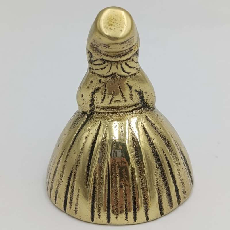 Vintage Brass Bell Lady with dress