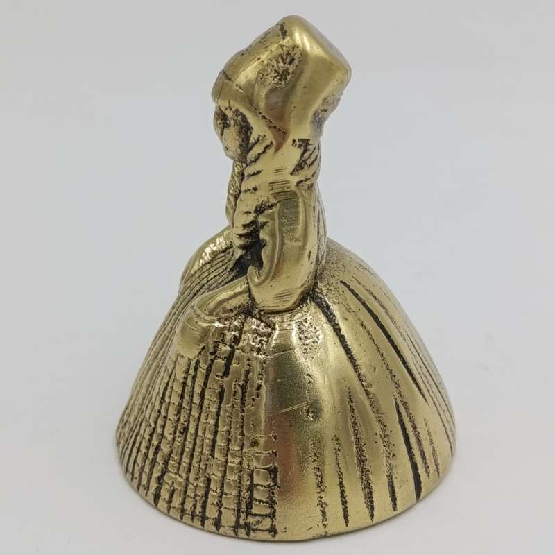 Vintage Brass Bell Lady with dress
