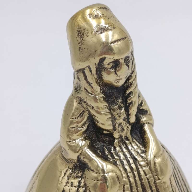 Vintage Brass Bell Lady with dress