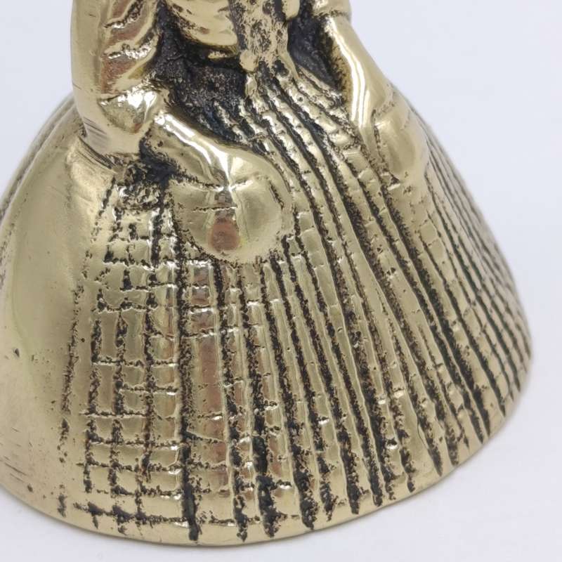 Vintage Brass Bell Lady with dress