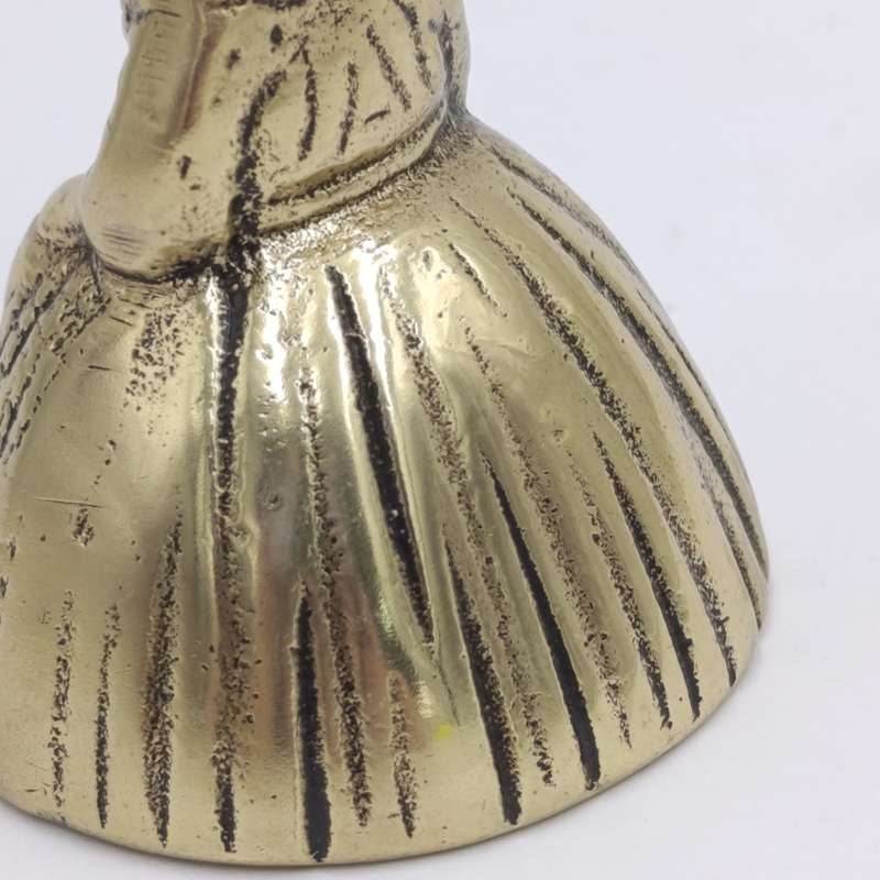 Vintage Brass Bell Lady with dress