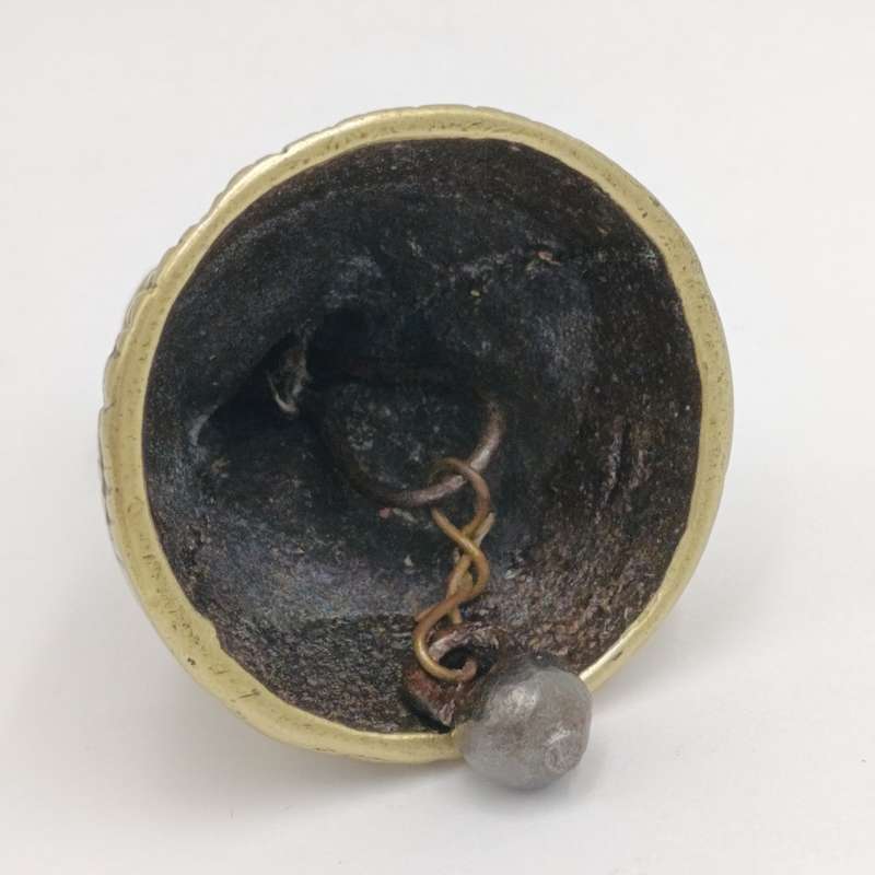 Vintage Brass Bell Lady with dress