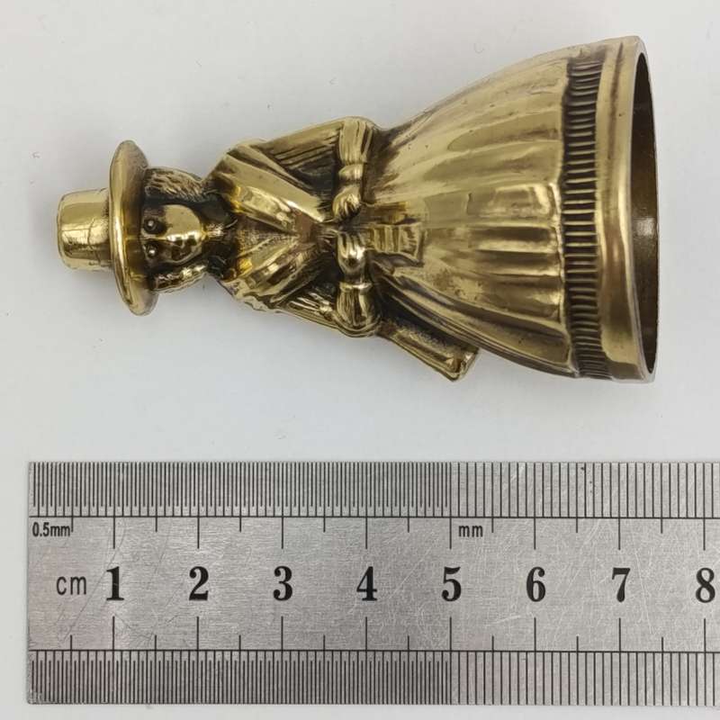 Vintage Brass Lady with dress bell