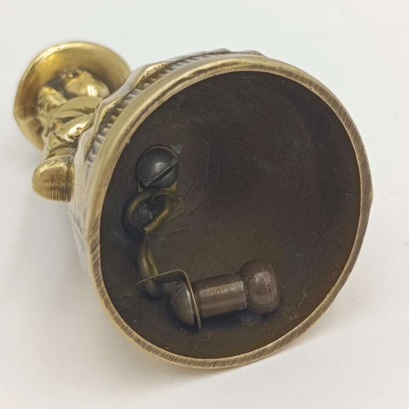 Vintage Brass Lady with dress bell