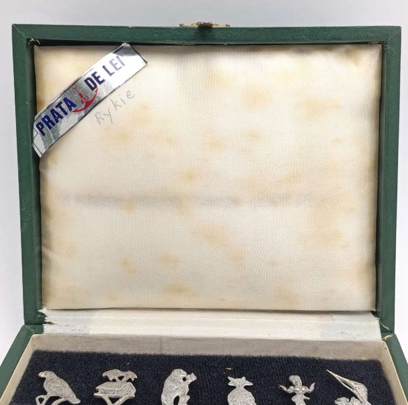 Set of 6 vintage 835 Brasilian silver coffee spoons - weighs 28,7 grams