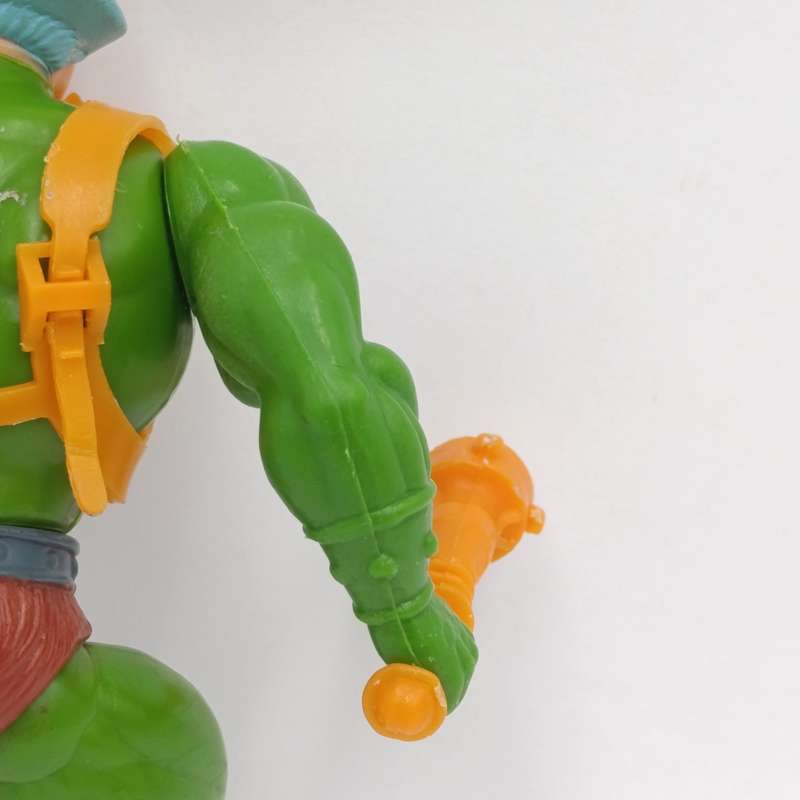 Vintage Masters of the Universe Man-at-Arms figurine with weapons and accessories