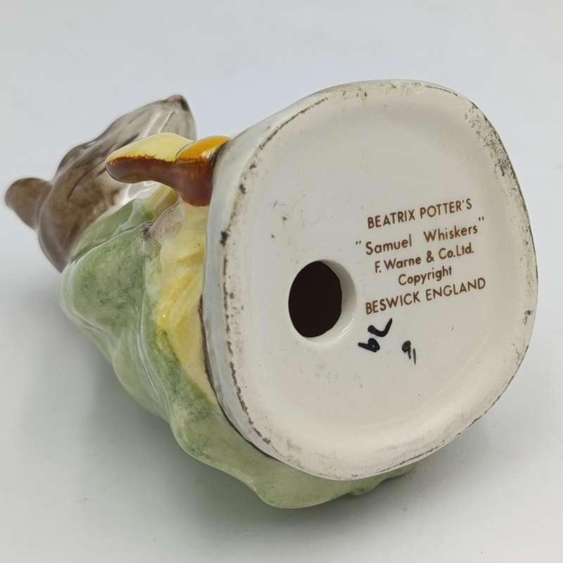 Vintage Beswick Beatrix Potter's Samuel Whiskers porcelain figurine
