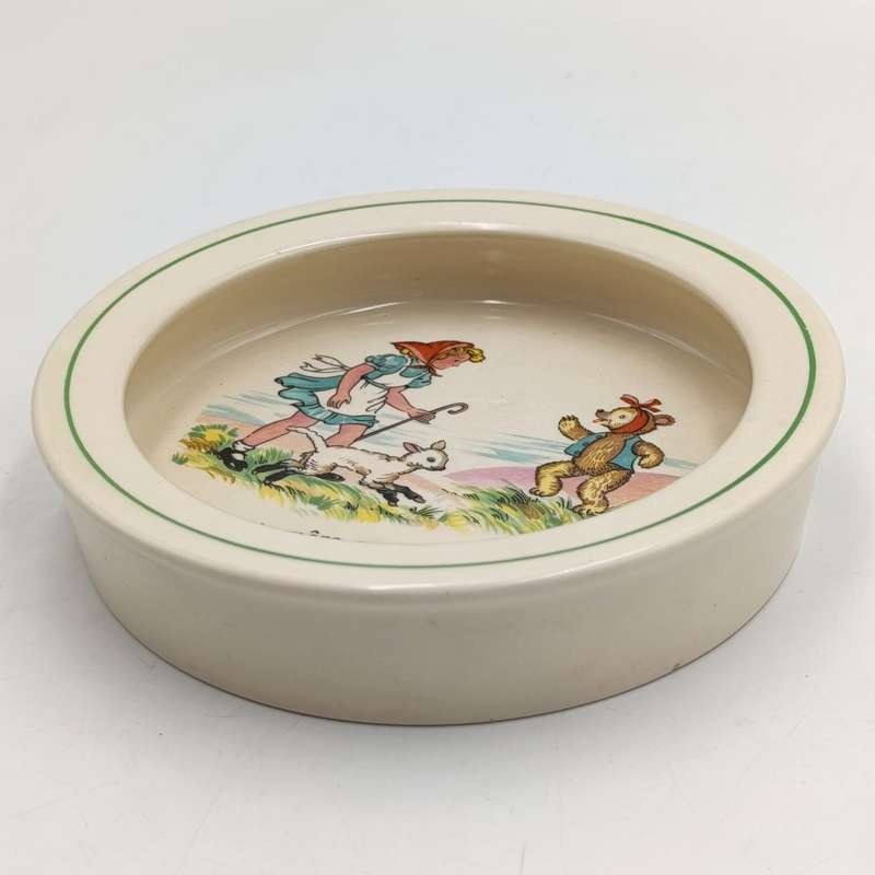 Vintage Afrikaans Little Bo Peep porcelain children's bowl - Hollinshead Kirkham, Tunstall