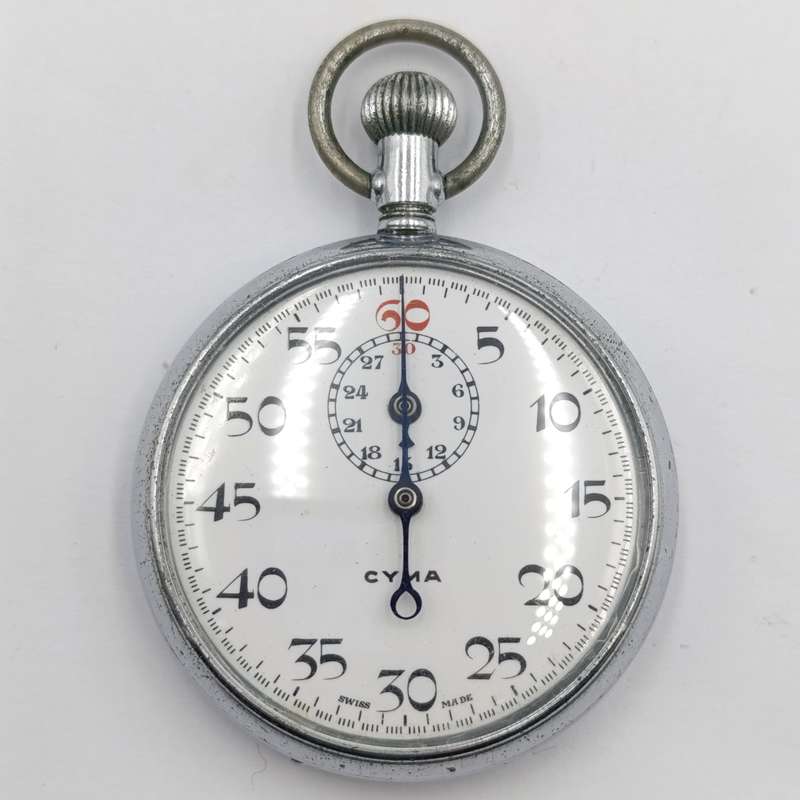 Vintage Cyma mechanical stopwatch - Fish Hoek Municipality - working