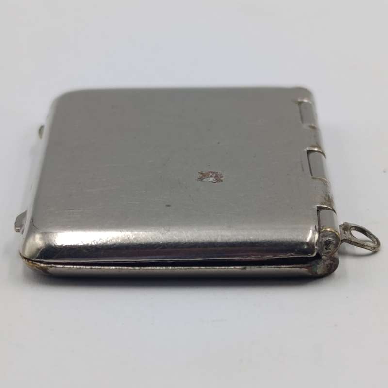 Vintage nickleplated stamp holder case