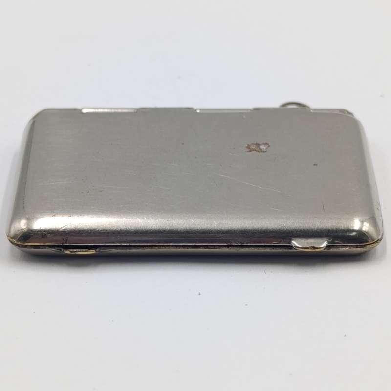 Vintage nickleplated stamp holder case