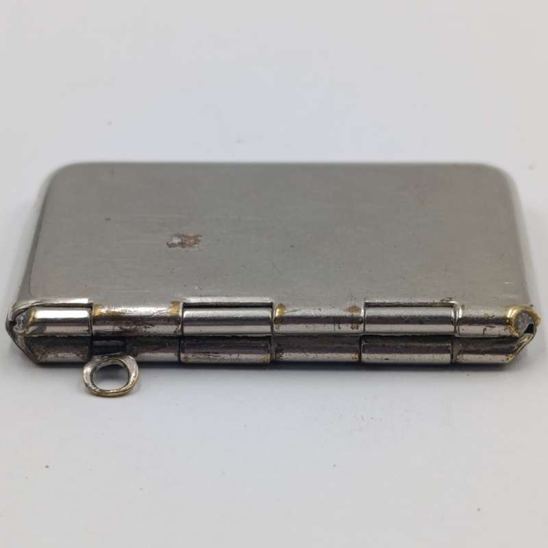 Vintage nickleplated stamp holder case