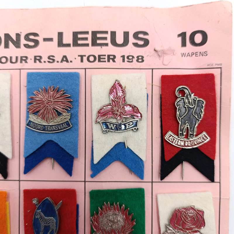 Full set of 1980 Lions Rugby tour lapel pin badges