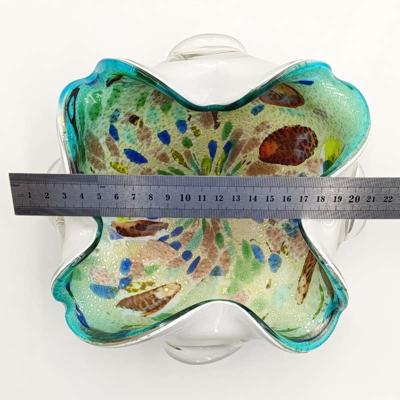 Beautiful Murano glass multi-color Tutti Frutti Sweets dish