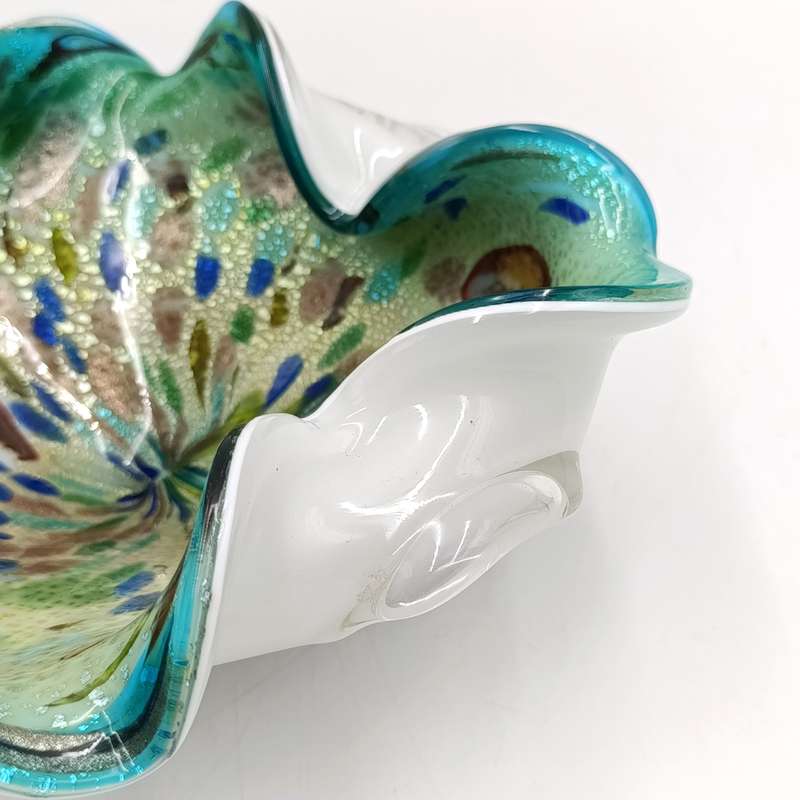 Beautiful Murano glass multi-color Tutti Frutti Sweets dish