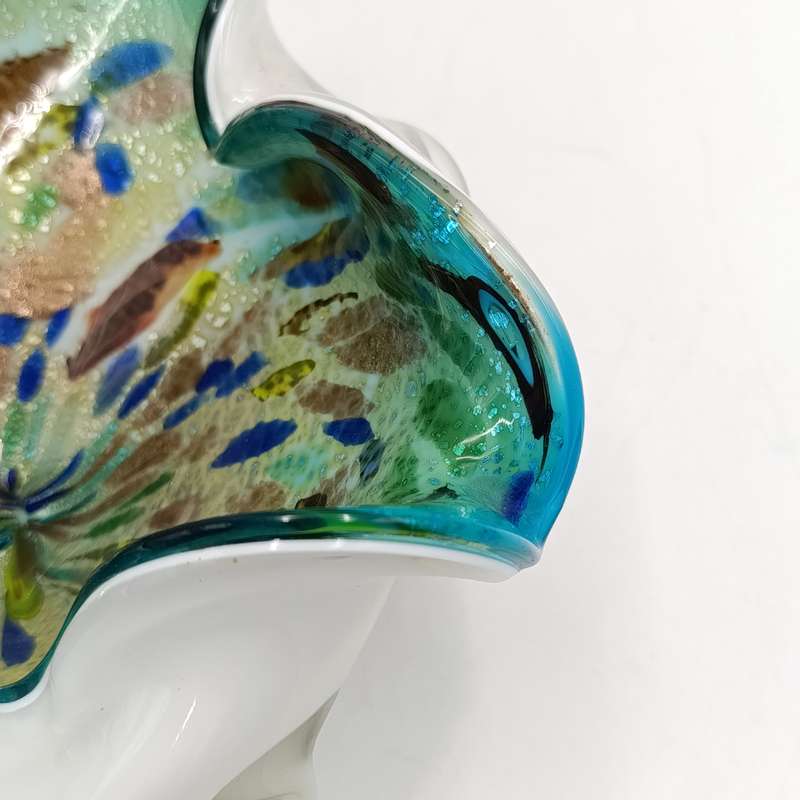 Beautiful Murano glass multi-color Tutti Frutti Sweets dish