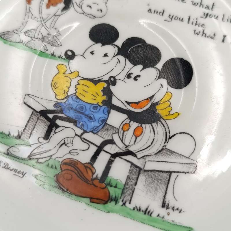 Vintage Royal Paragon Mickey Mouse series saucer