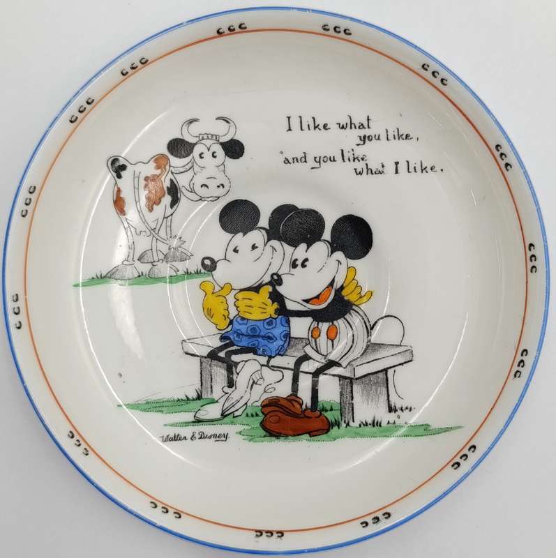 Vintage Royal Paragon Mickey Mouse series saucer