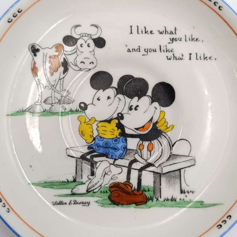 Vintage Royal Paragon Mickey Mouse series saucer
