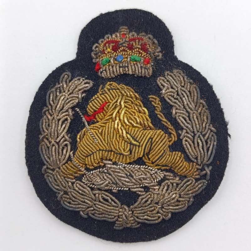 Rhodesian British South Africa Police bullion wire cap badge