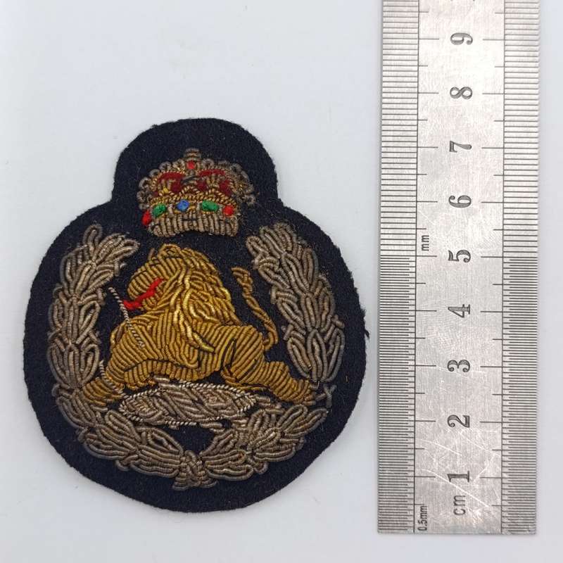 Rhodesian British South Africa Police bullion wire cap badge