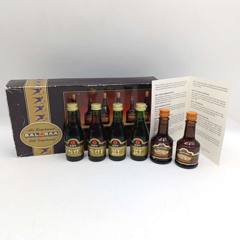 Vintage SA Airways KWV mini Liquor bottle collectors set