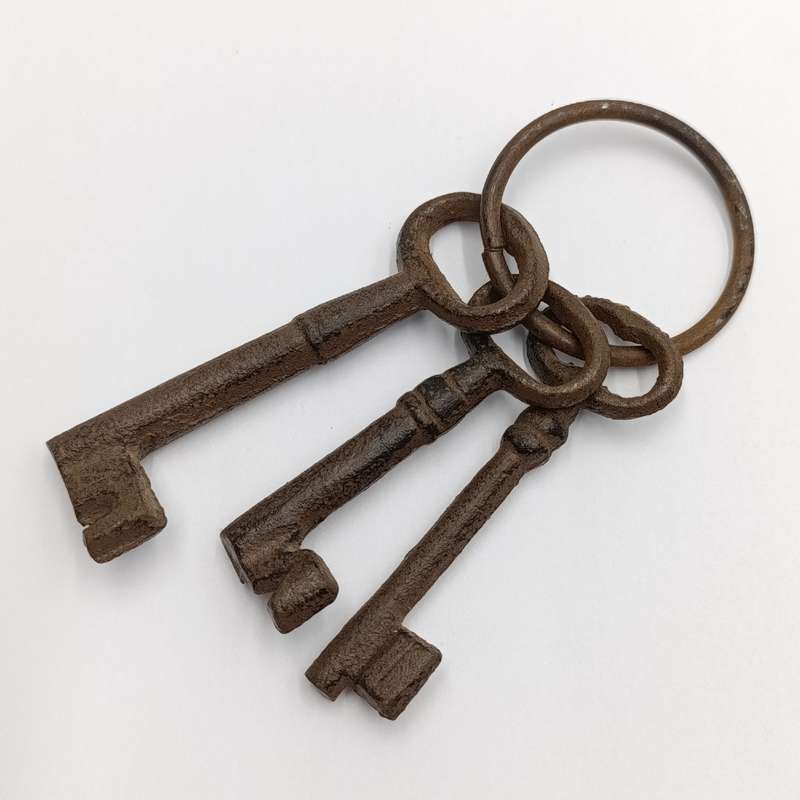 Set of 3 Antique iron keys