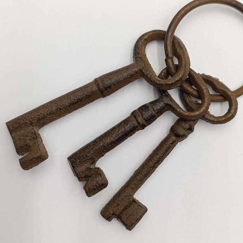 Set of 3 Antique iron keys
