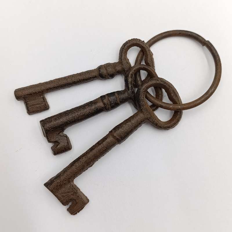 Set of 3 Antique iron keys