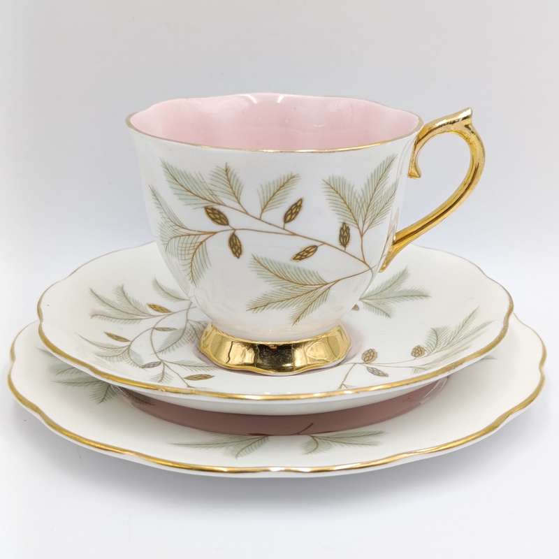 Vintage Royal Albert Braemar pattern porcelain trio