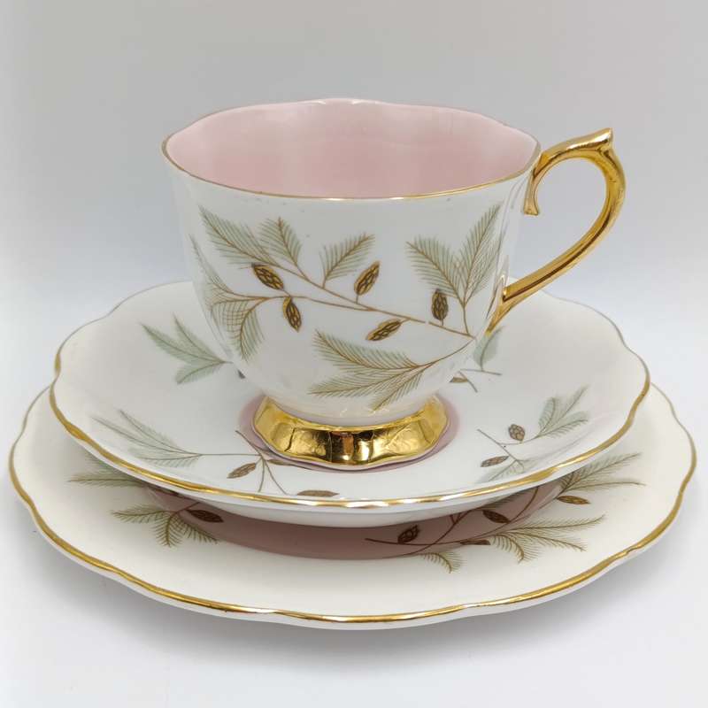 Vintage Royal Albert Braemar pattern porcelain trio
