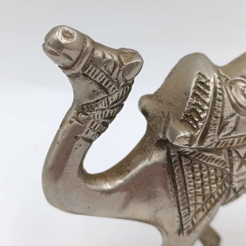Beautiful white brass camel figurine
