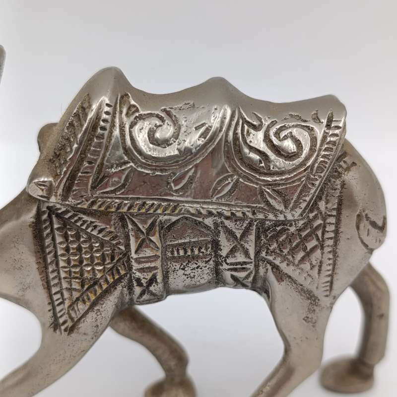 Beautiful white brass camel figurine