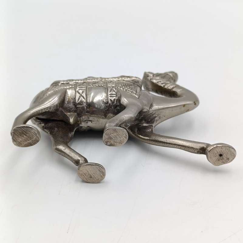 Beautiful white brass camel figurine