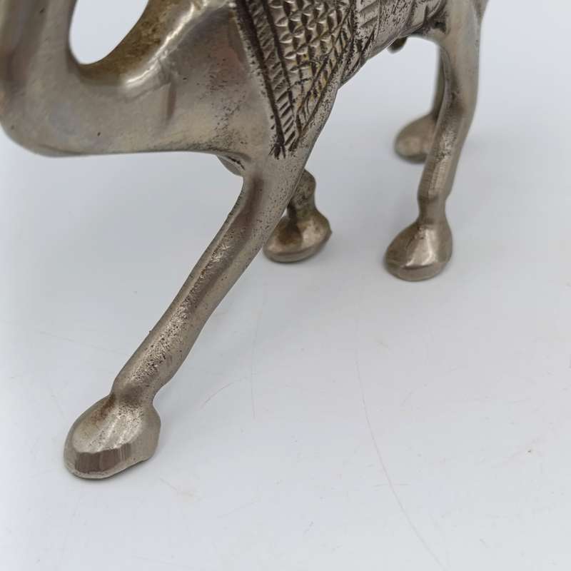 Beautiful white brass camel figurine