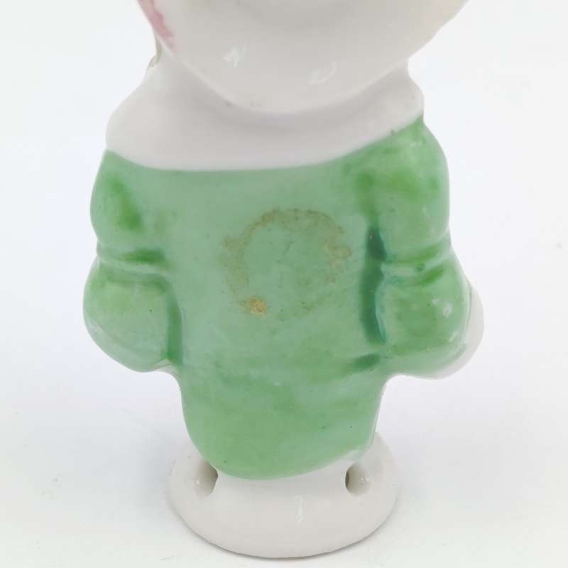 Antique Porcelain Lady Pin Cushion Top Half doll