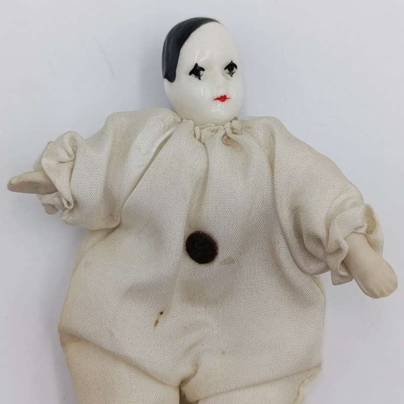 Vintage Retro Porcelain Pierrot clown doll