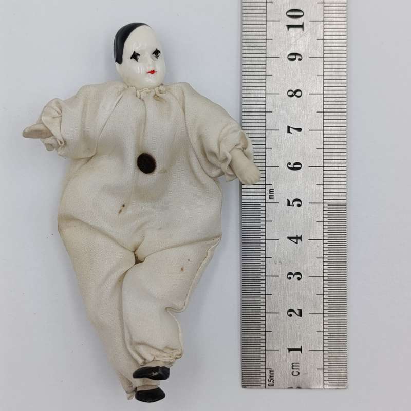 Vintage Retro Porcelain Pierrot clown doll