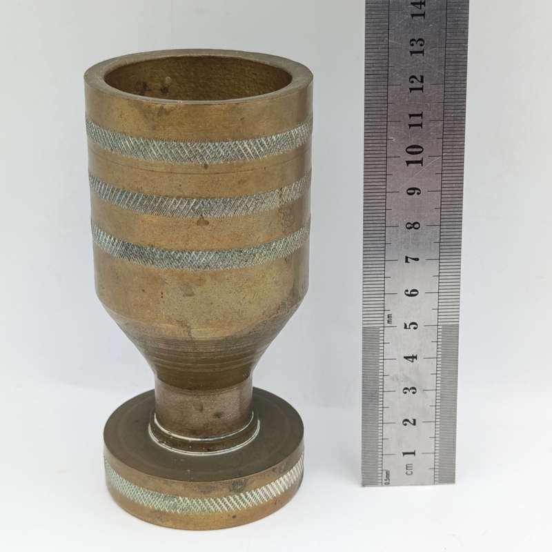 Vintage solid brass handmade mortar and pestle