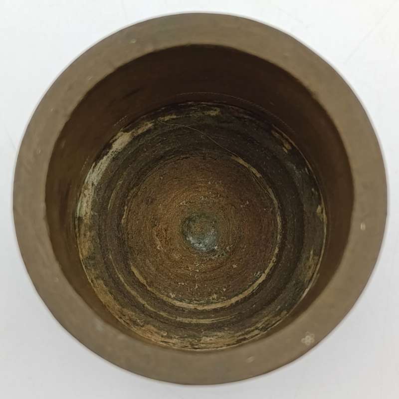 Vintage solid brass handmade mortar and pestle