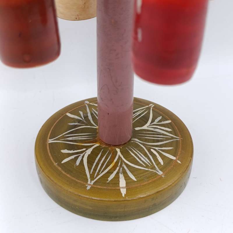 Vintage Japanese wooden spinning swing toy
